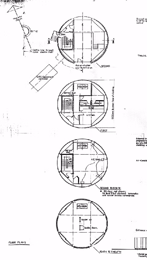 Sơ đồ thiết kế tòa nhà để hoạt động tình báo.