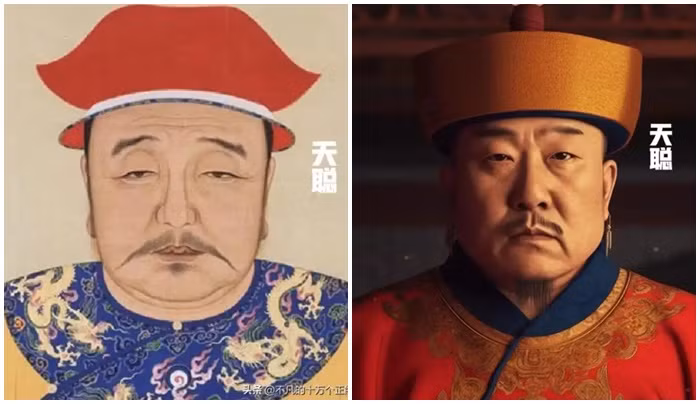  Hoàng Thái Cực: Hoàng Thái Cực (Thiên Thông Hãn) trị vì từ năm 1626 đến năm 1636 (xưng Hãn) và từ năm 1636 đến năm 1643 (xưng Đế, trị vì 8 năm). Là con trai của Nỗ Nhĩ Cáp Xích, triều đại của ông đã đặt nền móng vững chắc cho sự hình thành và bành trướng của nhà Thanh. Ái Tân Giác La Hoàng Thái Cực có gương mặt toát lên đầy khí chất vương giả. Hoàng Thái Cực (Ảnh: QQ News) 