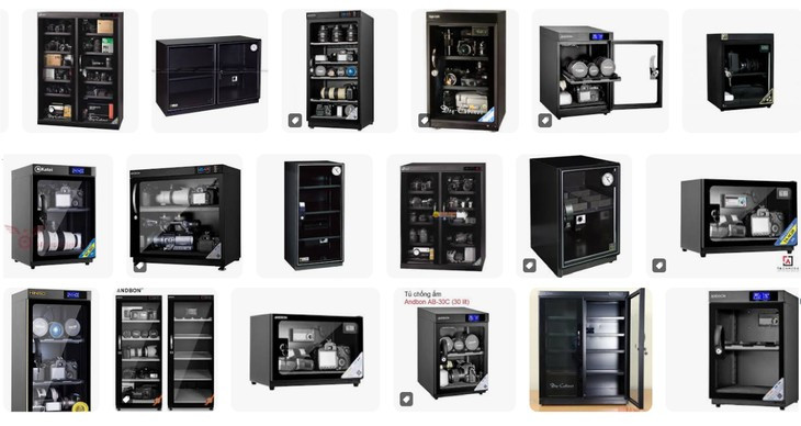 Có nhiều thương hiệu, chủng loại tủ chống ẩm trên thị trường