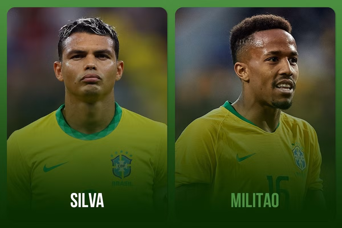 Thiago Silva (Chelsea) đá chính 8 trong 11 trận gần nhất cho tuyển Brazil. Tuy nhiên, lão tướng sinh năm 1983 lại sa sút phong độ khi World Cup đã cận kề. Vị trí của anh có thể bị cạnh tranh bởi Eder Militao (Real Madrid).