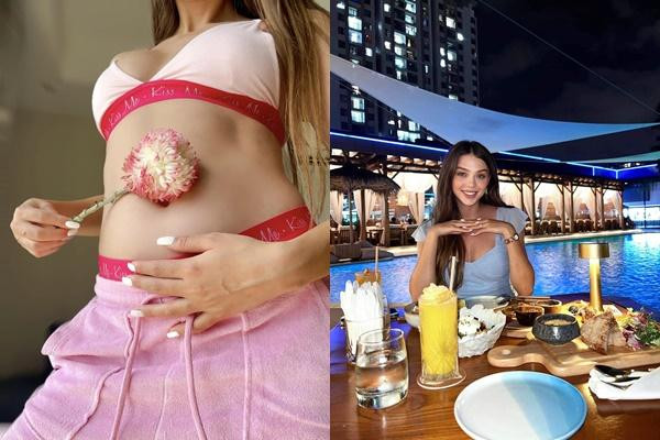 rong suốt thời gian thai kỳ, Dianka Zakhidova được nhận xét vẫn giữ được phong độ nhan sắc. 