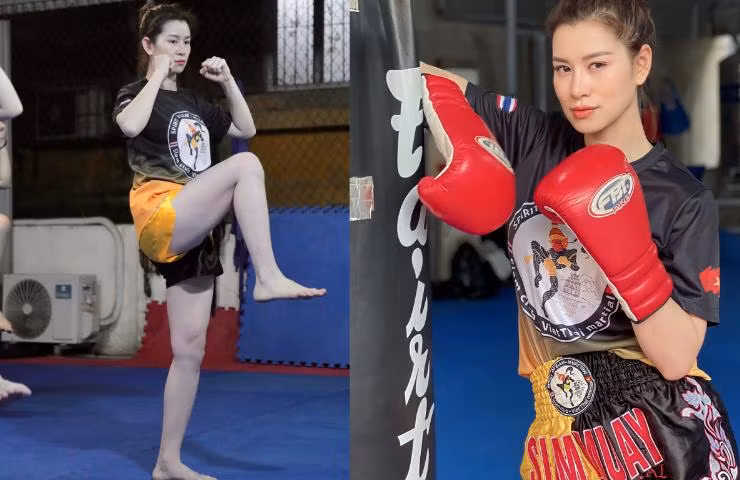 Ngoài ra thời gian gần cô còn tập thêm bộ môn mới là Muay Thái - bộ môn võ giúp cô tăng cường sức mạnh nội lực từ bên trong.