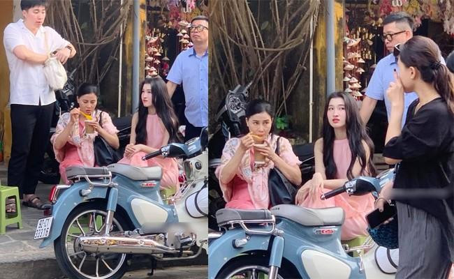 Nhan sac A hau Phuong Nhi qua camera thuong gay thuong nho