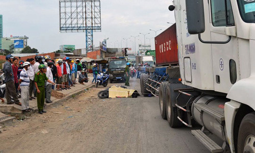 Hiện trường vụ tai nạn chết người.