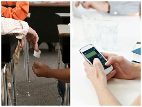 Trước đây, muốn gửi tin phải qua giấy, qua thư... nay có công nghệ, chỉ cần bấm điện thoại.