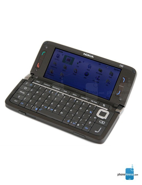  2. Nokia E90 Communicator. Chiếc điện thoại này có thể coi là một máy tính mini thật sự trong những năm 2000. Được giới thiệu vào năm 2007, Nokia E90 Communicator được xem là thiết bị kế nhiệm mẫu Nokia 9500 Communicator vốn đã rất nổi tiếng từ năm 2004. Nokia E90 chạy trên nền tảng Symbian S60, nổi bật vào thời điểm đó với kết nối 3G và GPS. Sản phẩm có hai màn hình và hai bàn phím, một ở bên ngoài và một bên trong. Bàn phím QWERTY và màn hình 4 inch sẽ lộ ra khi người dùng trượt máy. Các thông số tiên tiến khác của Nokia E90 gồm kết nối Wi-Fi, vi xử lý 332 MHz, bộ nhớ trong 128 MB, camera 3,2 MP.