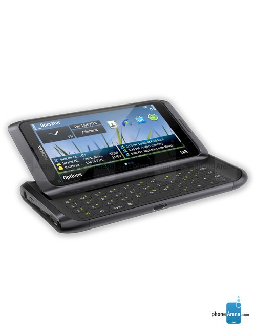  10. Nokia E7. Đây là chiếc smartphone cao cấp nhất chạy trên nền tảng Symbian lừng lẫy một thời. E7 được phát hành vào năm 2011, thời điểm mà Nokia đã công bố lựa chọn Windows Phone là nền tảng chính cho smartphone của họ. Mặc dù vậy, Nokia E7 vẫn được ưu ái trang bị cấu hình hiện đại, thân nhôm, màn hình AMOLED 4 inch, ẩn bên dưới là bàn phím QWERTY 4 hàng và camera 8 MP phía sau.