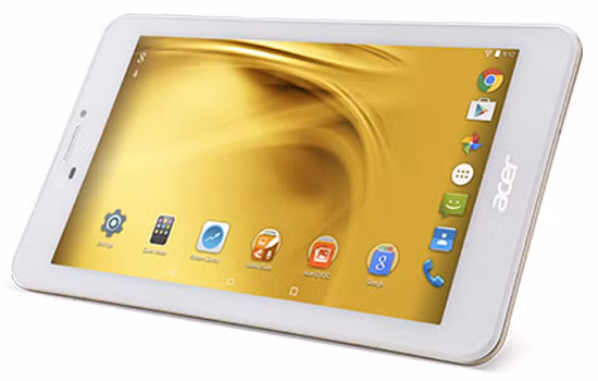  Acer Iconia B1-723 – Giá 2,29 triệu đồng. Giống như Lenovo Tab 2 A7-10, Acer Iconia B1-723 cũng sở hữu màn hình 7 inch, bộ xử lý lõi tứ tốc độ 1,3GHz, RAM 1GB nhưng có dung lượng tăng gấp đôi lên 16GB và bổ sung thêm camera sau 5MP còn camera trước 2MP và chạy trên Android 5.1 Lollipop phiên bản mới hơn.