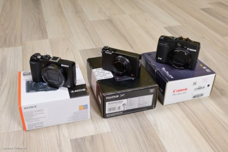 Có hai chiếc máy compact dạng nhỏ bỏ túi áo, nhưng chụp ảnh chất lượng. Fujifilm X-Q1: Cảm biến 12MP, giá 9 triệu Sony HX60V: Cảm biến 20MP, giá 7.6 triệu Compact cao cấp Canon G16: Cảm biến 12MP, ống kính zoom 5x, bộ xử lý Digic6, kết nối wifi..., giá 7.9 triệu
