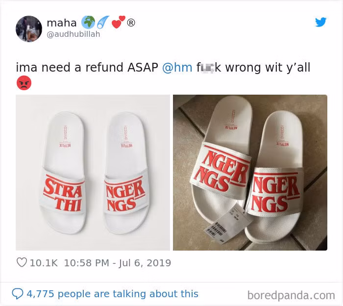 Ảnh quảng cáo hàng trên mạng và ảnh thực tế. Có gì đó sai sai.