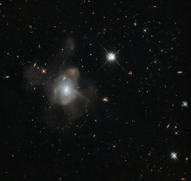 Thiên hà mờ nhạt này được biết đến với cái tên khá phức tạp là 2MASX J16270254+4328340. Là kết quả của một vụ sáp nhập 2 thiên hà, thiên hà lạ lùng này tạo ra hàng triệu ngôi sao phát sáng từ trung tâm. Toàn bộ thiên hà này đang dần chấm dứt cuộc đời của nó khi các ngôi sao đang nguội đi và mờ nhạt dần.