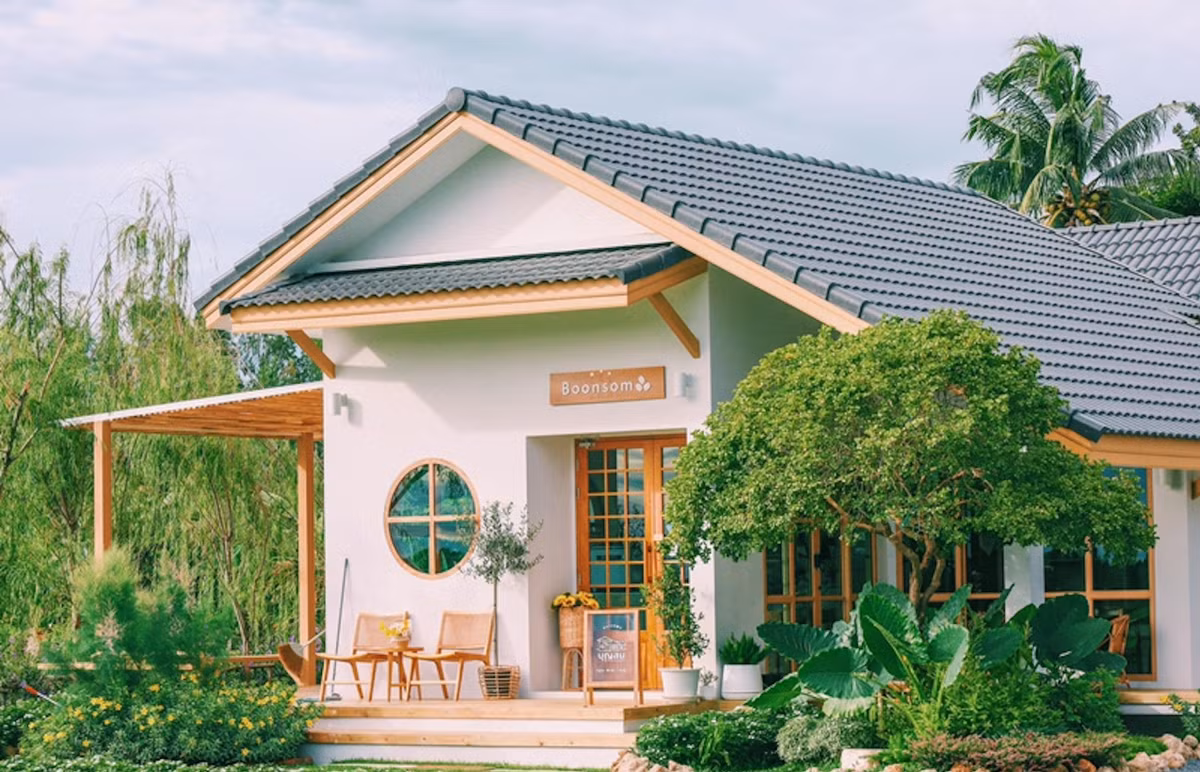 Chi tien ty, tu xay nha 1 tang ben ruong lua ngap nang