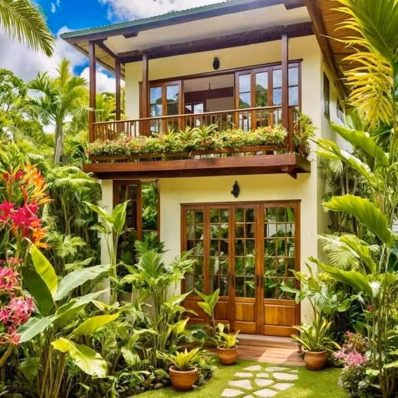 Thiet ke nha vuon hai tang dep lai mat, tranh nong ly tuong-Hinh-2