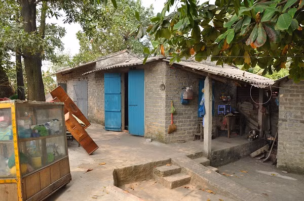 Căn nhà ông Hỵ trước khi bị cưỡng chế.