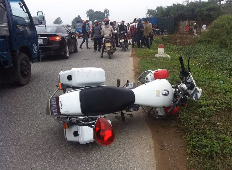 Hiện trường vụ tai nạn.