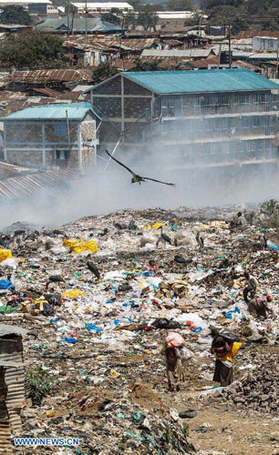 Bãi rác bẩn thỉu, bốc mùi ngay bên cạnh các khu dân sinh.