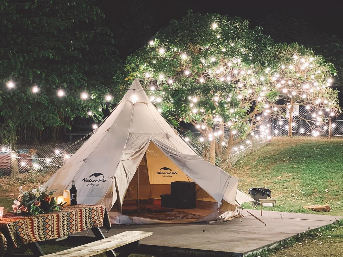 Ha Noi: “Dua nhau di tron” cuoi tuan tai 3 quan ca phe ket hop camping-Hinh-7