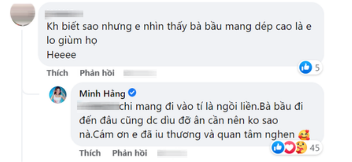 Minh Hằng được nhắc nhở việc đi giày cao gót tháng đầu thai kỳ - Hình 4 Minh Hang duoc nhac nho viec di giay cao got thang dau thai ky-Hinh-4