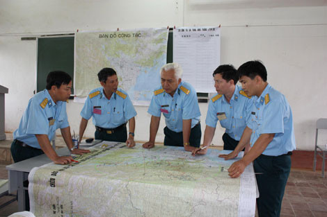Các khung diễn tập thực hành tác nghiệp trên bản đồ.