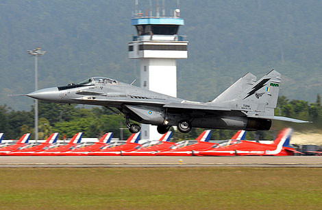 Tiêm kích đánh chặn MiG-29N Không quân Malaysia.