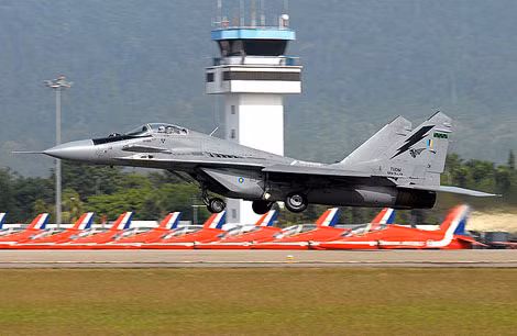Tiêm kích đánh chặn MiG-29N Không quân Malaysia.
