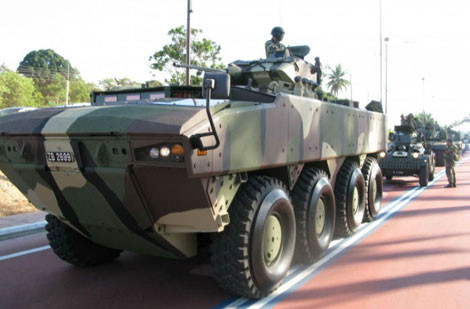 Xe thiết giáp AV8 của Malaysia sản xuất trong nước.