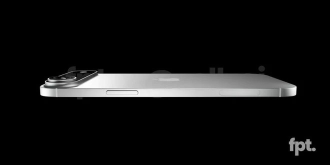 Thiết bị dự kiến sẽ sở hữu thiết kế siêu mỏng với độ dày chỉ 5,5 mm ở điểm mỏng nhất. Các hình ảnh render cũng cho thấy một thanh camera sau hoàn toàn mới trải dài ở phía trên của phần vỏ sau. Ảnh: @FrontPageTech/YouTube.