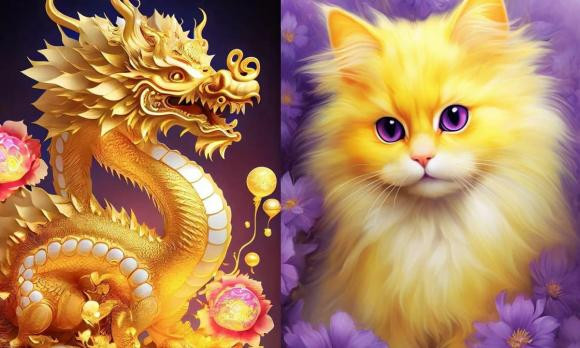  Con giáp Mão và Thìn: Đầu tiên, chúng ta tập trung vào rồng và mèo. Những người sinh năm Rồng nổi tiếng với tính kiên trì và trí tuệ, trong khi những người sinh năm Mão nổi tiếng với tính dịu dàng, mềm mỏng và lòng trắc ẩn. 