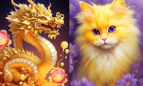  Con giáp Mão và Thìn: Đầu tiên, chúng ta tập trung vào rồng và mèo. Những người sinh năm Rồng nổi tiếng với tính kiên trì và trí tuệ, trong khi những người sinh năm Mão nổi tiếng với tính dịu dàng, mềm mỏng và lòng trắc ẩn. 