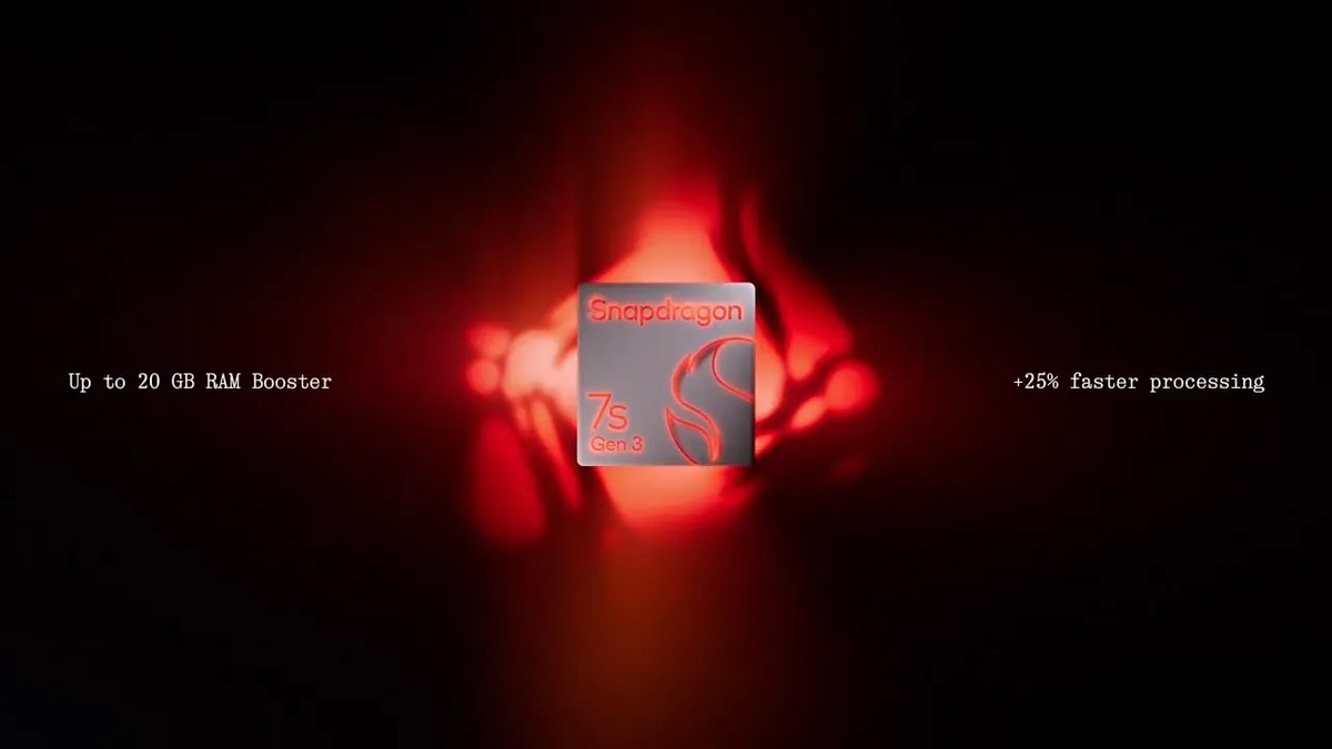 Máy được trang bị bộ vi xử lý được xác nhận là Snapdragon 7s Gen 3 của Qualcomm, hứa hẹn mang lại hiệu năng ổn định cho người dùng.