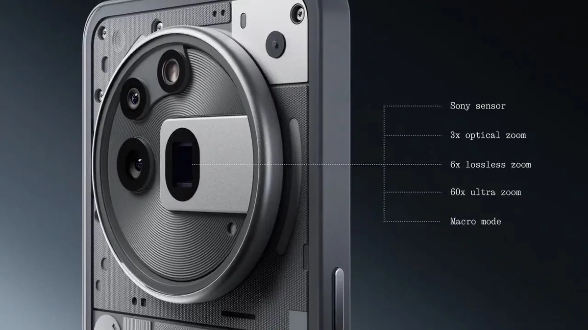  Nothing Phone 3a Pro sẽ được trang bị cụm ba camera ở mặt sau, bao gồm: cảm biến chính 50MP có chống rung quang học (OIS), camera tiềm vọng 50MP zoom quang 3x của Sony có OIS và camera góc siêu rộng 8MP.