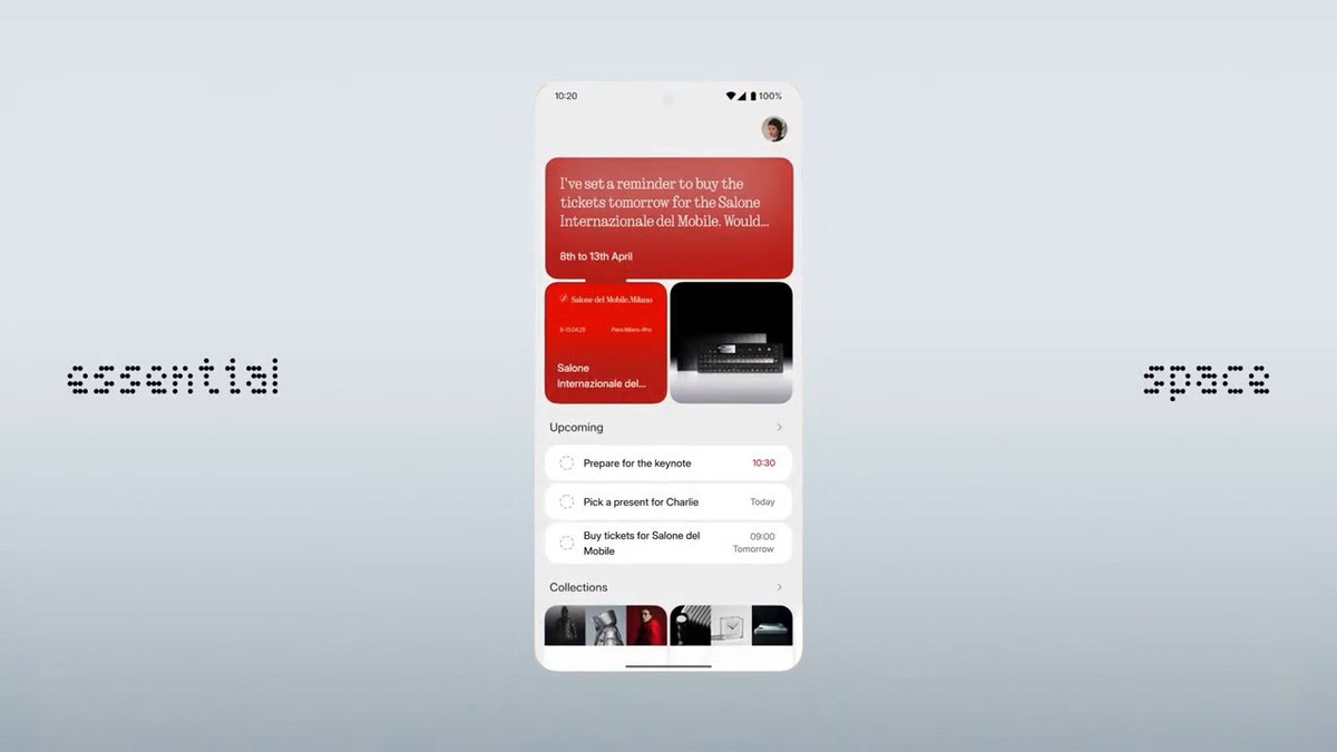 Essential Space được mô tả là giúp người dùng tổ chức nội dung và tạo ra các điểm hành động như nhắc nhở quan trọng.