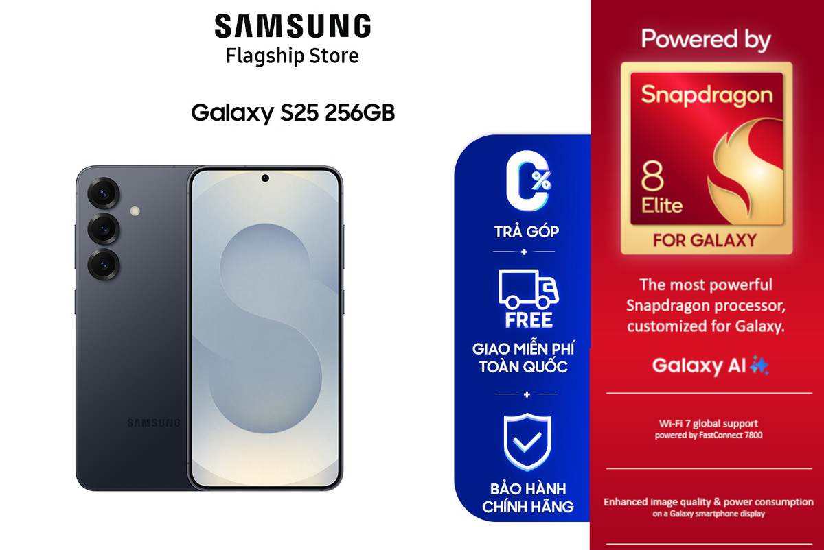 Lựa chọn nào xứng đáng nhất đương nhiên sẽ đến từ "đối thủ" nặng ký nhất. Samsung Galaxy S25 bản 256 GB bộ nhớ có giá 17.091.000 đồng. Là thế hệ mới nhất của dòng Galaxy, S25 sở hữu chip xử lý mạnh nhất hiện tại chứ không phải mang tiếng "giá rẻ" như iPhone 16E.