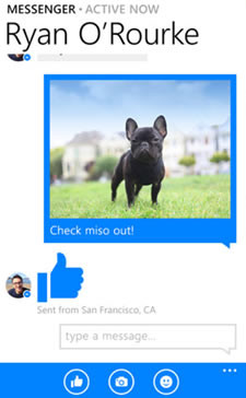 Người dùng Windows Phone đã có thể download ứng dụng Facebook Messenger về máy sử dụng. Được phát triển giống như phiên bản trên iOS và Android, ứng dụng sẽ cho phép người dùng chat cá nhân, chat nhóm, chia sẻ địa điểm và dán các hình sticker ngộ nghĩnh trong đoạn hội thoại.