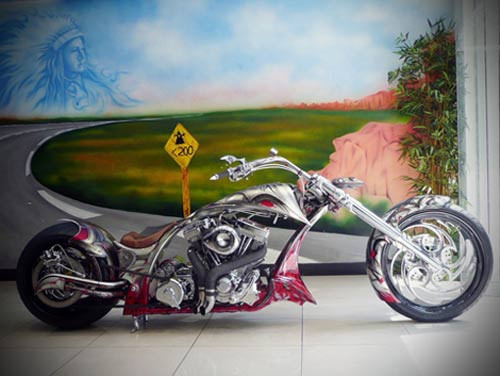 Mẫu chopper độc đáo được Saigonmoto nhập về cho một người chơi xe tại Sài Gòn sưu tầm.