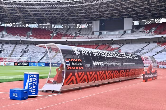 Khu cabin dành cho đội khách Thái Lan vào ngày mai.