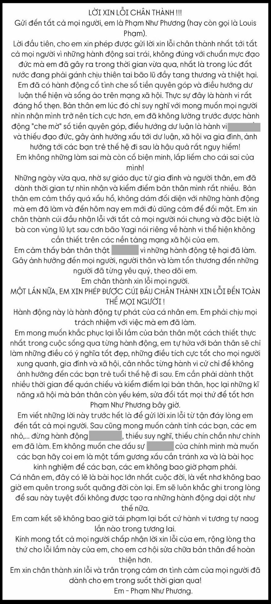 Phạm Như Phương có động thái sau phốt ủng hộ đồng bào bão lũ - Hình 3 Pham Nhu Phuong co dong thai sau phot ung ho dong bao bao lu-Hinh-3