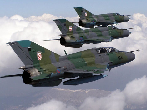 MiG-21bis hiện là tiêm kích chủ lực, tốt nhất, mạnh nhất của Không quân Croatia.