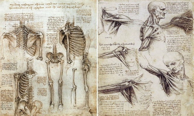 Da Vinci sở hữu một kỹ thuật viết lách khá “dị”: ông thường viết từ phải sang trái và từ trang cuối trở lên. Sự lập dị này thường được phiên giải ra như là một cách sắp đặt riêng của Da Vinci, nhằm biến các khám phá và công trình của ông trở nên bí ẩn và khó hiểu với những người khác.