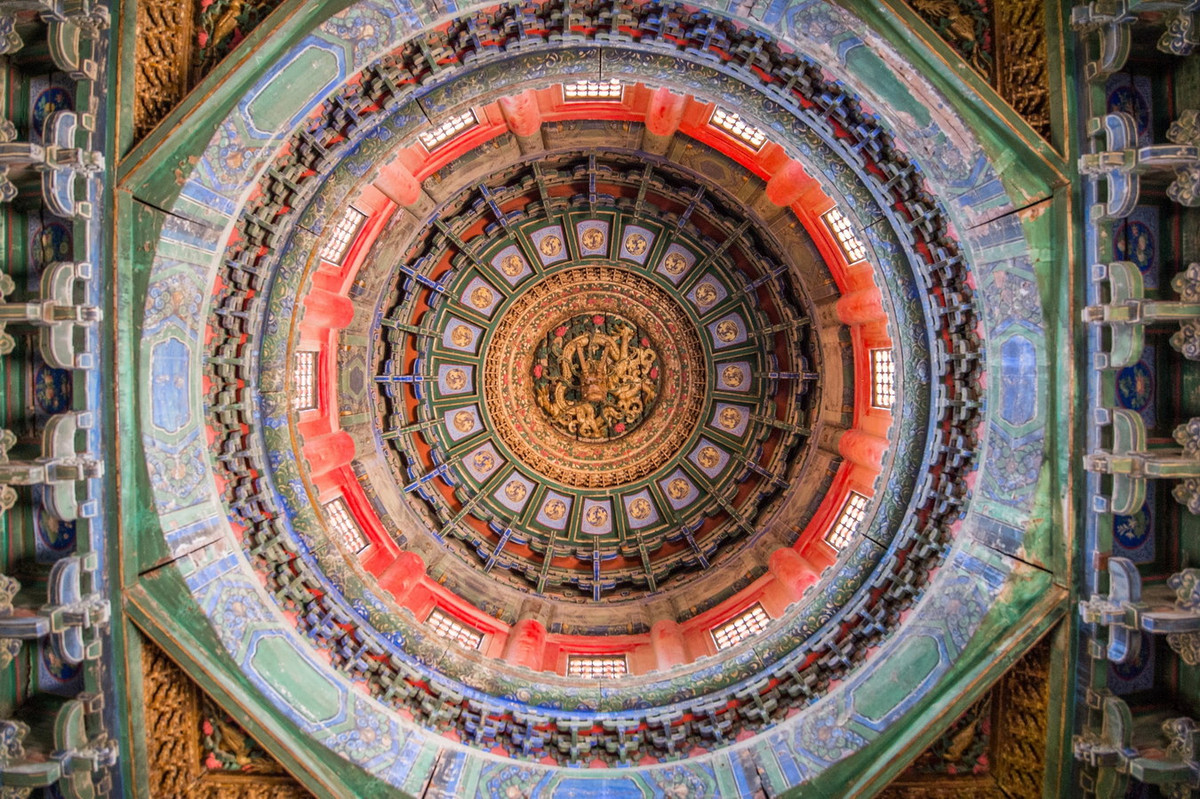 Vòm trần cung điện ở Tử Cấm Thành ở Bắc Kinh, Trung Quốc. Công trình lịch sử này được xây dựng từ thế kỷ 15. Ảnh: The Telegraph.