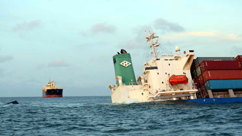 Theo Cảng vụ Hàng hải Vũng Tàu, hai tàu va chạm xảy ra tại khu vực gần phao số 2, luồng Vũng Tàu - Thị Vải. Tai nạn làm tàu Heung a Dragon bị thủng, nghiêng trên bãi cạn. Trong ảnh là tàu Eleni (phía xa) và tàu container Heung a Dragon sau vụ tai nạn.