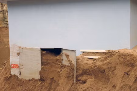 Nhiều khu vực, thiết bị của nhà máy bị cát vùi sâu.