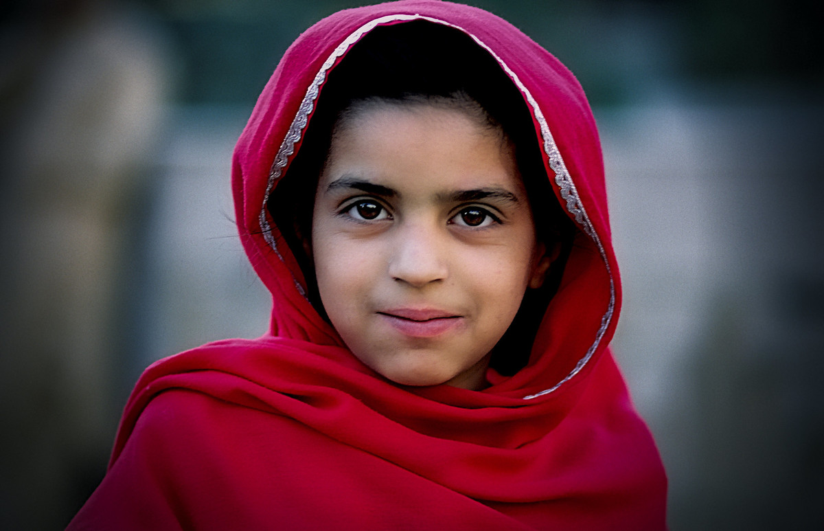 Chân dung một bé gái ở Mingora.