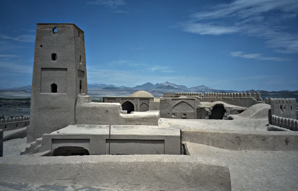 Cận cảnh một công trình ở Arg-e Bam.