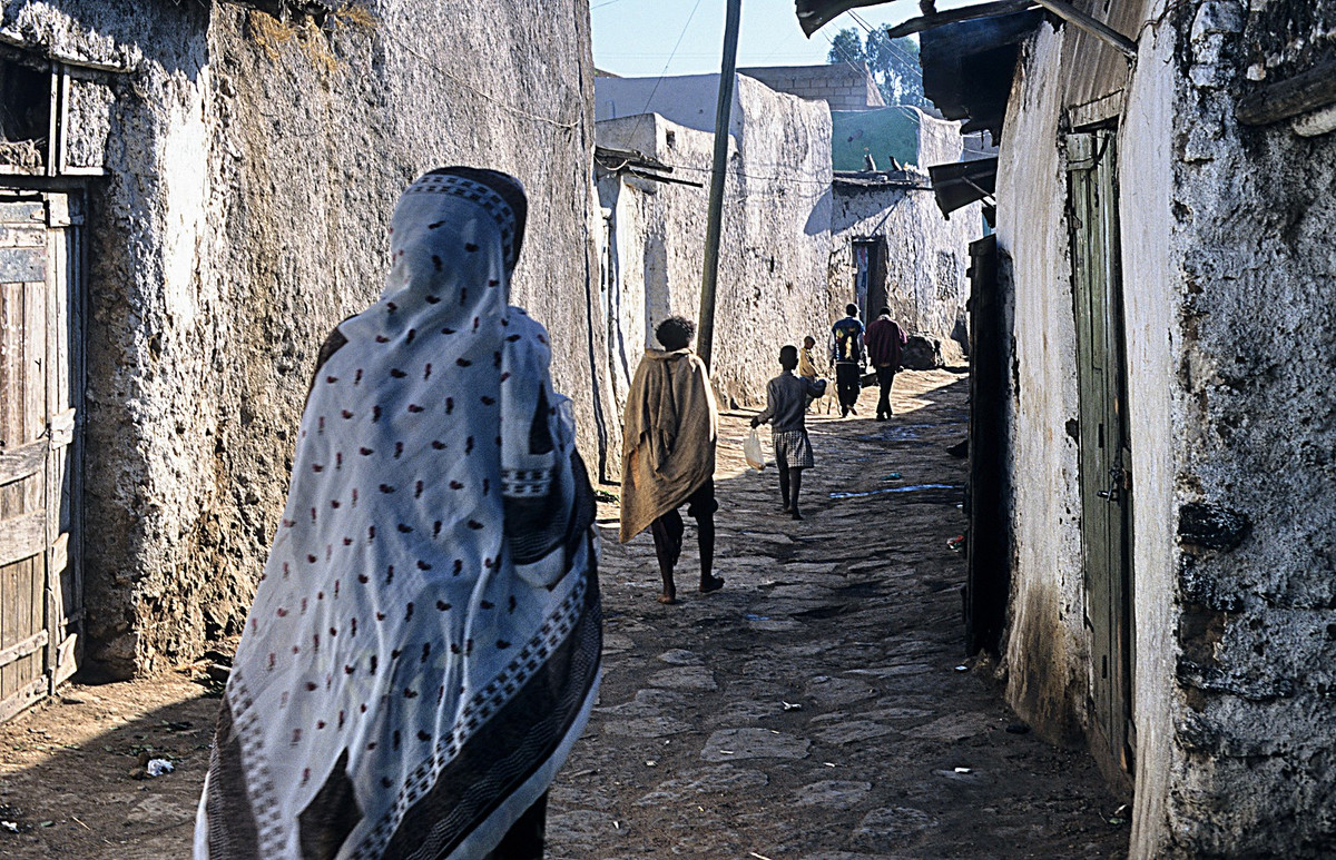 Trên một con đường ở Harer.