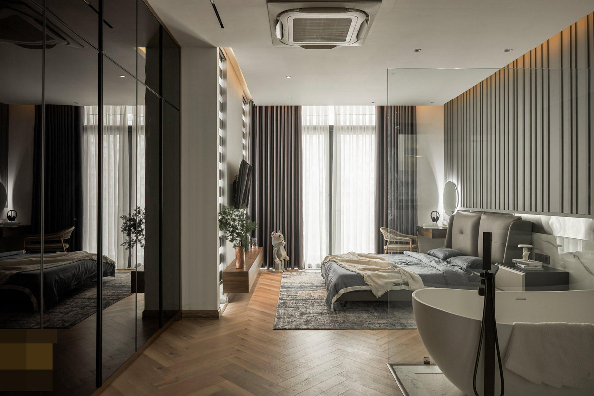 Ngoi nha co be boi sat phong khach mang resort vao khong gian song-Hinh-29