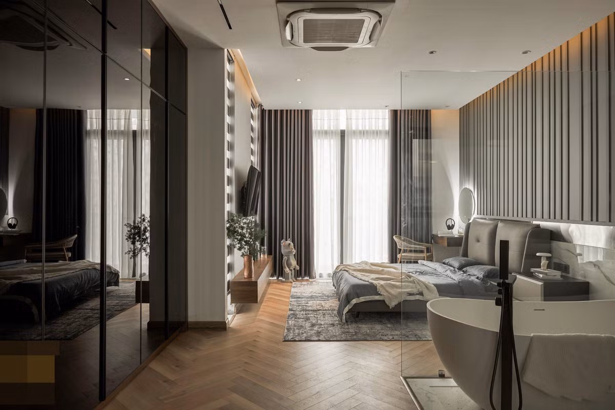 Ngoi nha co be boi sat phong khach mang resort vao khong gian song-Hinh-29