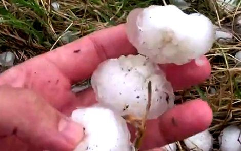 Một làng Đức vừa hứng chịu cơn mưa đá cỡ bự.