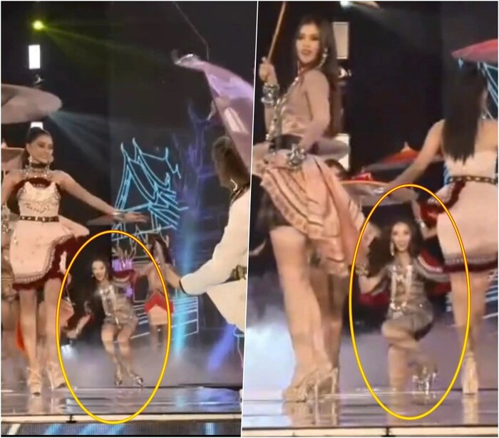 "Hotgirl trứng rán" nói gì khi bị nghi cố tình té ngã thi hoa hậu? ảnh 2