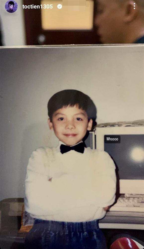 Toc Tien khoe anh chong ngay be, co gi khac hien tai?